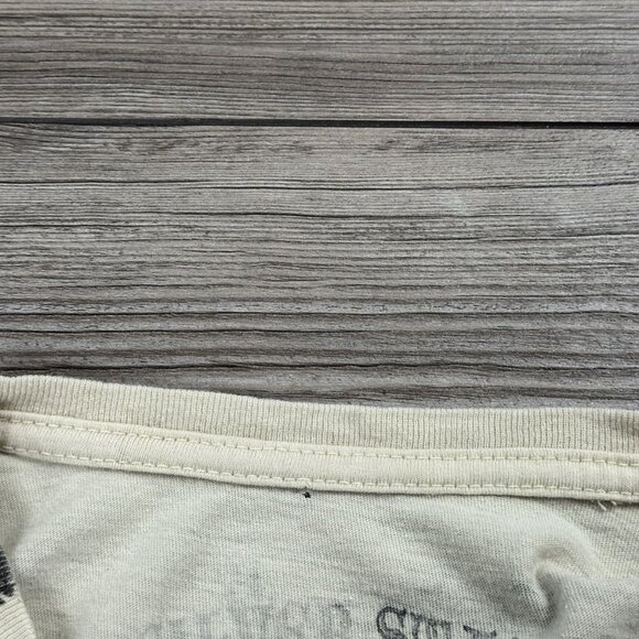 Crazy Vintage Y2K Silver Star Affliction Style Grunge Skull & Roses T Shirt - Picture 5 of 6